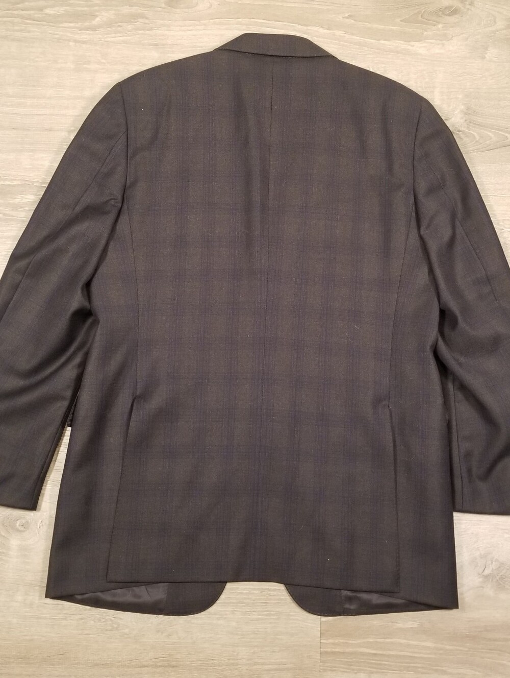 Canali Suit 2 Piece 50R EU (40R 34x30) Mens Gray Blue Rothmans Wool Plaid Check - Picture 11 of 16